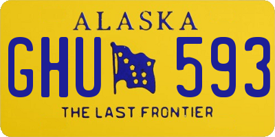 AK license plate GHU593