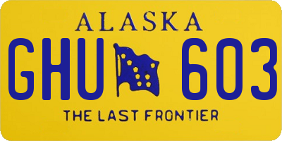 AK license plate GHU603