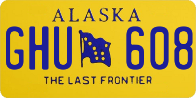 AK license plate GHU608