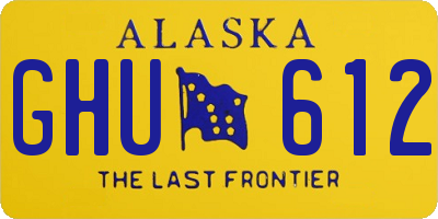 AK license plate GHU612