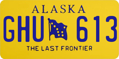 AK license plate GHU613