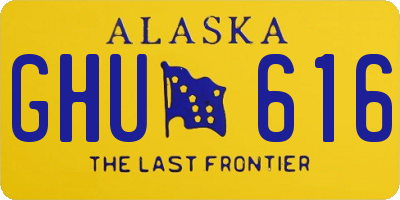 AK license plate GHU616