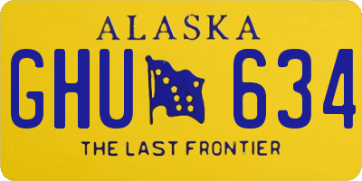 AK license plate GHU634