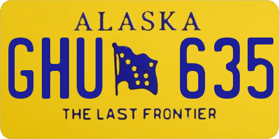 AK license plate GHU635