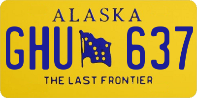 AK license plate GHU637