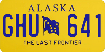 AK license plate GHU641