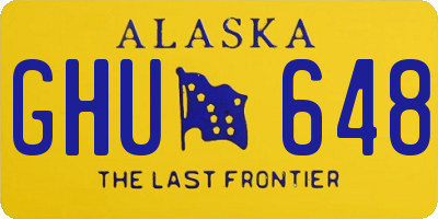 AK license plate GHU648