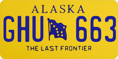 AK license plate GHU663