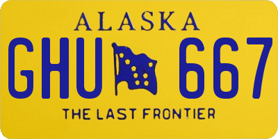 AK license plate GHU667