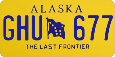 AK license plate GHU677
