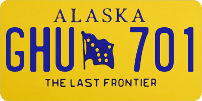 AK license plate GHU701