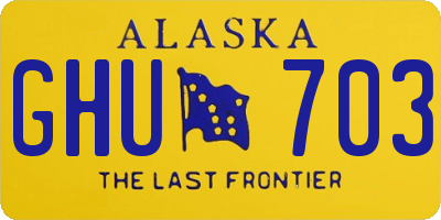 AK license plate GHU703