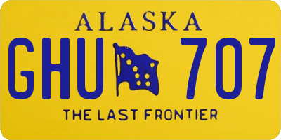 AK license plate GHU707