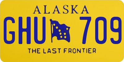 AK license plate GHU709