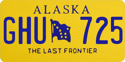 AK license plate GHU725