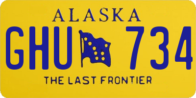 AK license plate GHU734