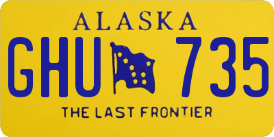 AK license plate GHU735