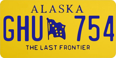 AK license plate GHU754