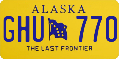 AK license plate GHU770