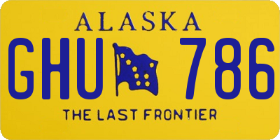 AK license plate GHU786