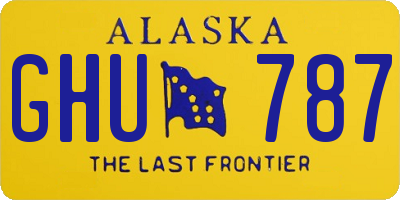 AK license plate GHU787