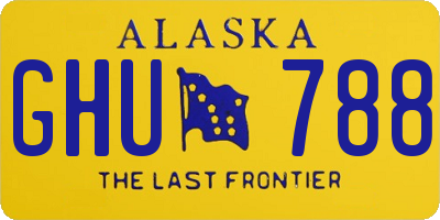 AK license plate GHU788