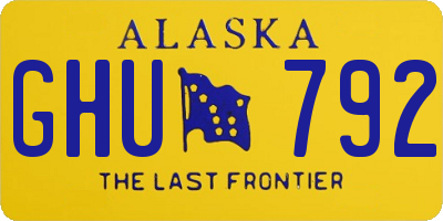 AK license plate GHU792