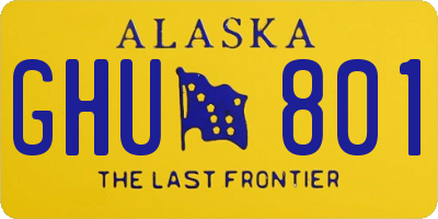 AK license plate GHU801