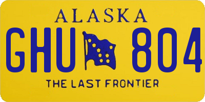 AK license plate GHU804