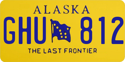 AK license plate GHU812