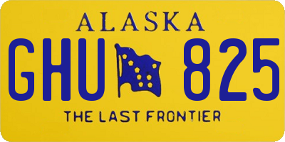 AK license plate GHU825