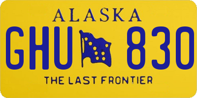 AK license plate GHU830