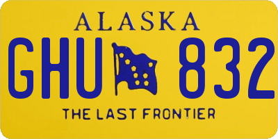 AK license plate GHU832