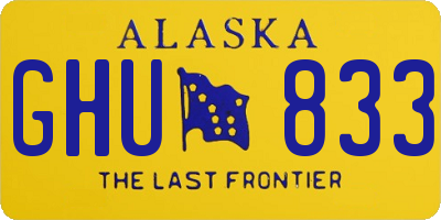 AK license plate GHU833