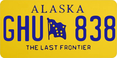 AK license plate GHU838