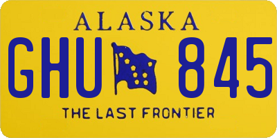 AK license plate GHU845