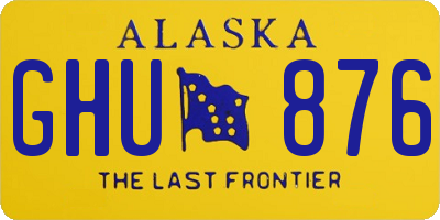 AK license plate GHU876