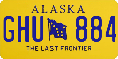 AK license plate GHU884