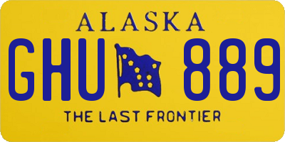 AK license plate GHU889