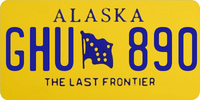 AK license plate GHU890