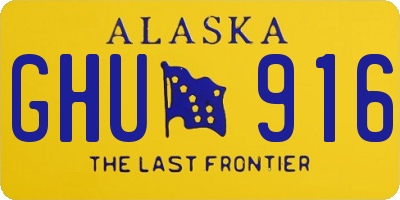 AK license plate GHU916