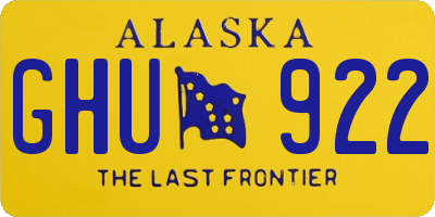 AK license plate GHU922