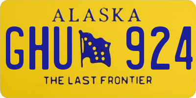 AK license plate GHU924