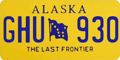 AK license plate GHU930