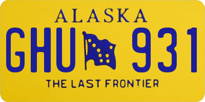 AK license plate GHU931