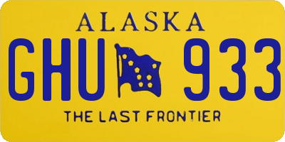 AK license plate GHU933