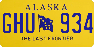 AK license plate GHU934
