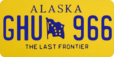 AK license plate GHU966