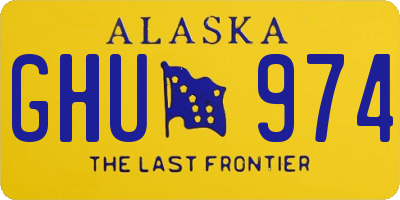 AK license plate GHU974