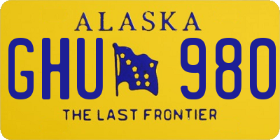 AK license plate GHU980